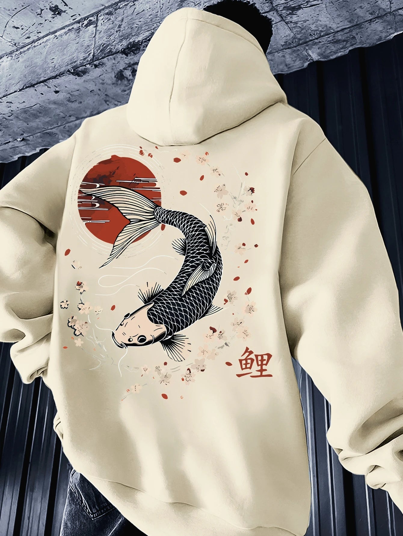 Koi Print Hoodie