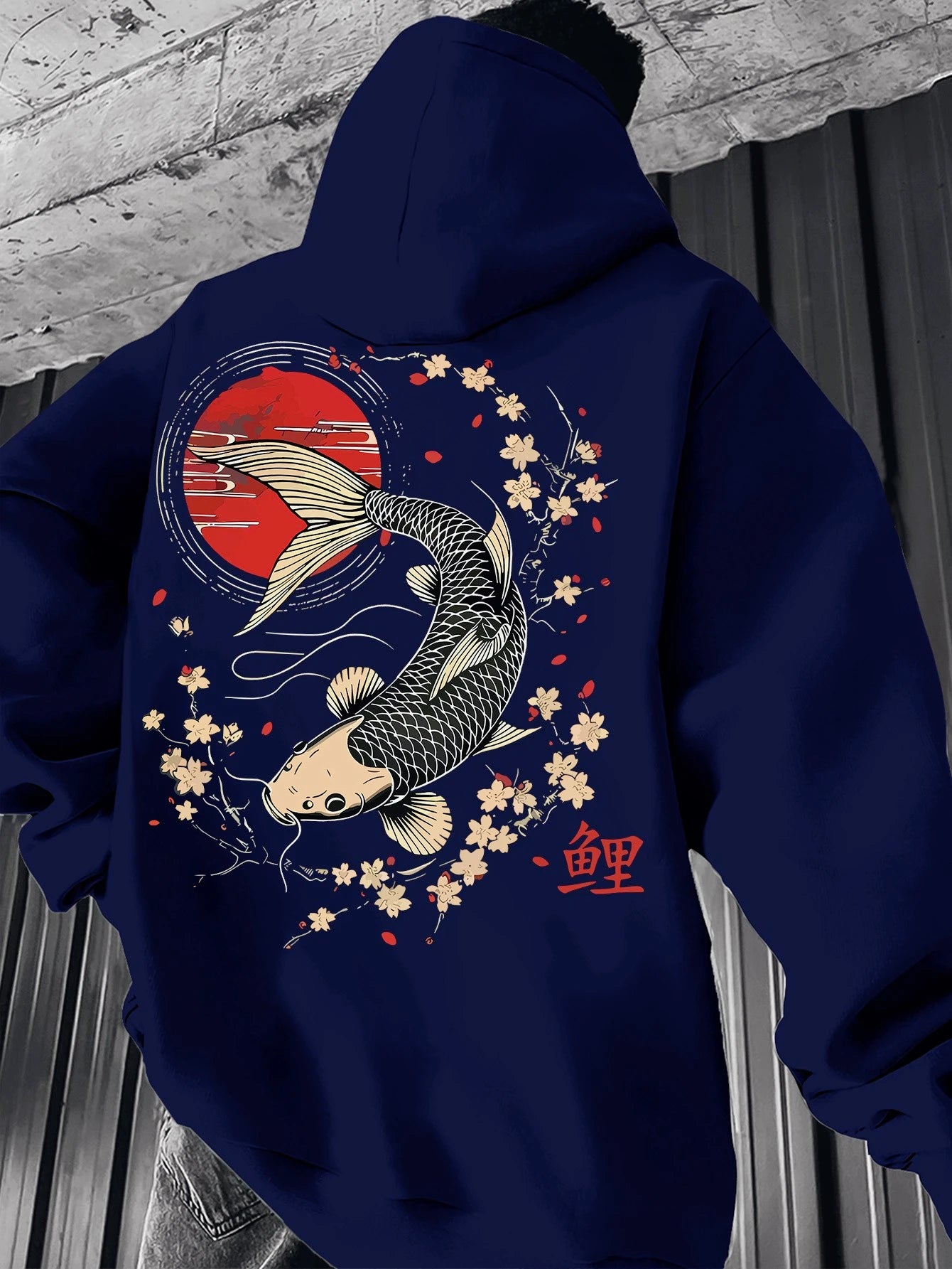 Koi Print Hoodie