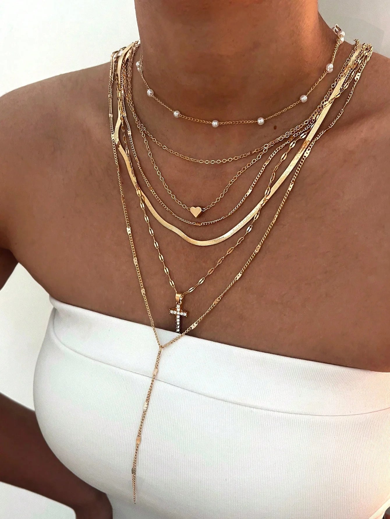 Boho Gold Necklace Set