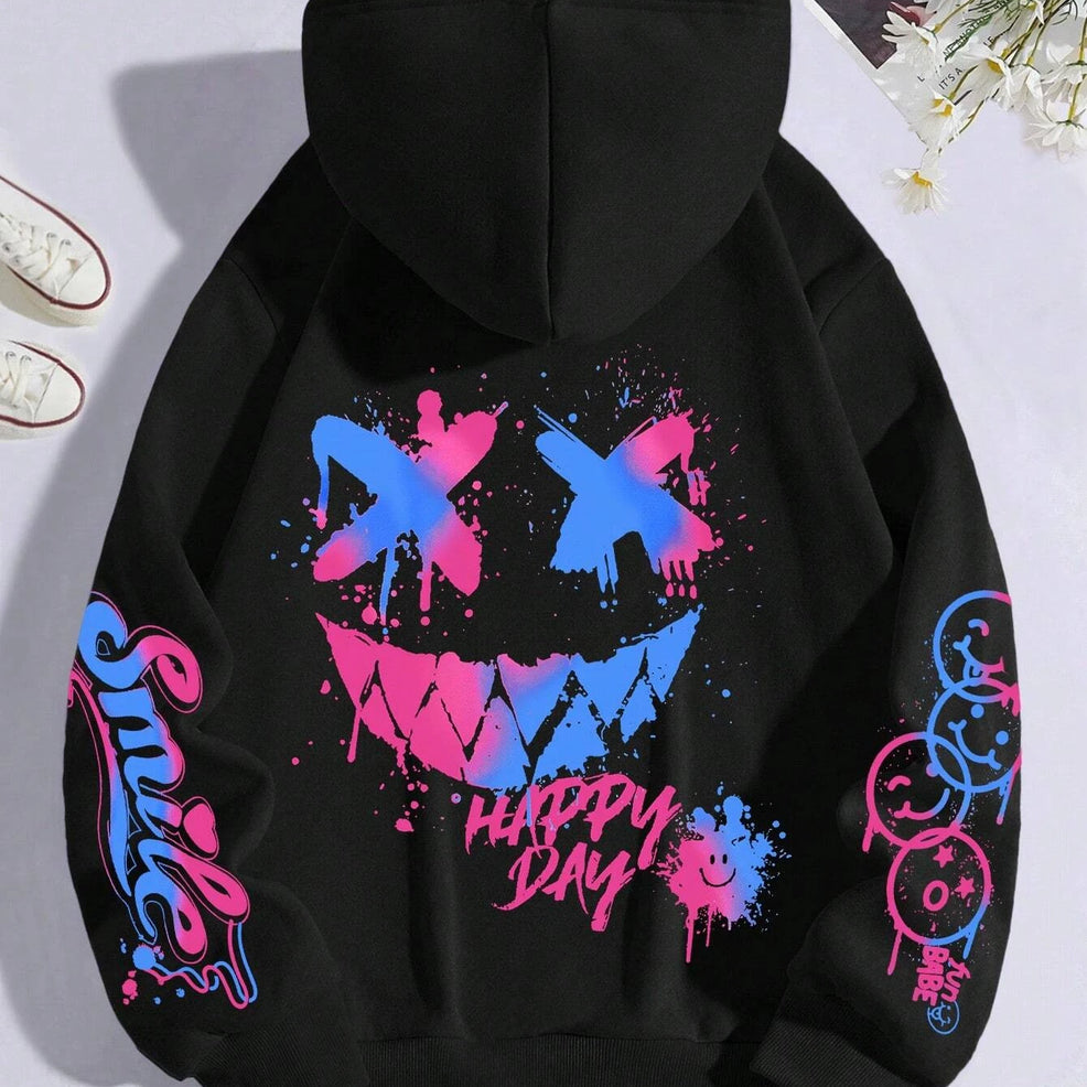 Graffiti Print Hoodie