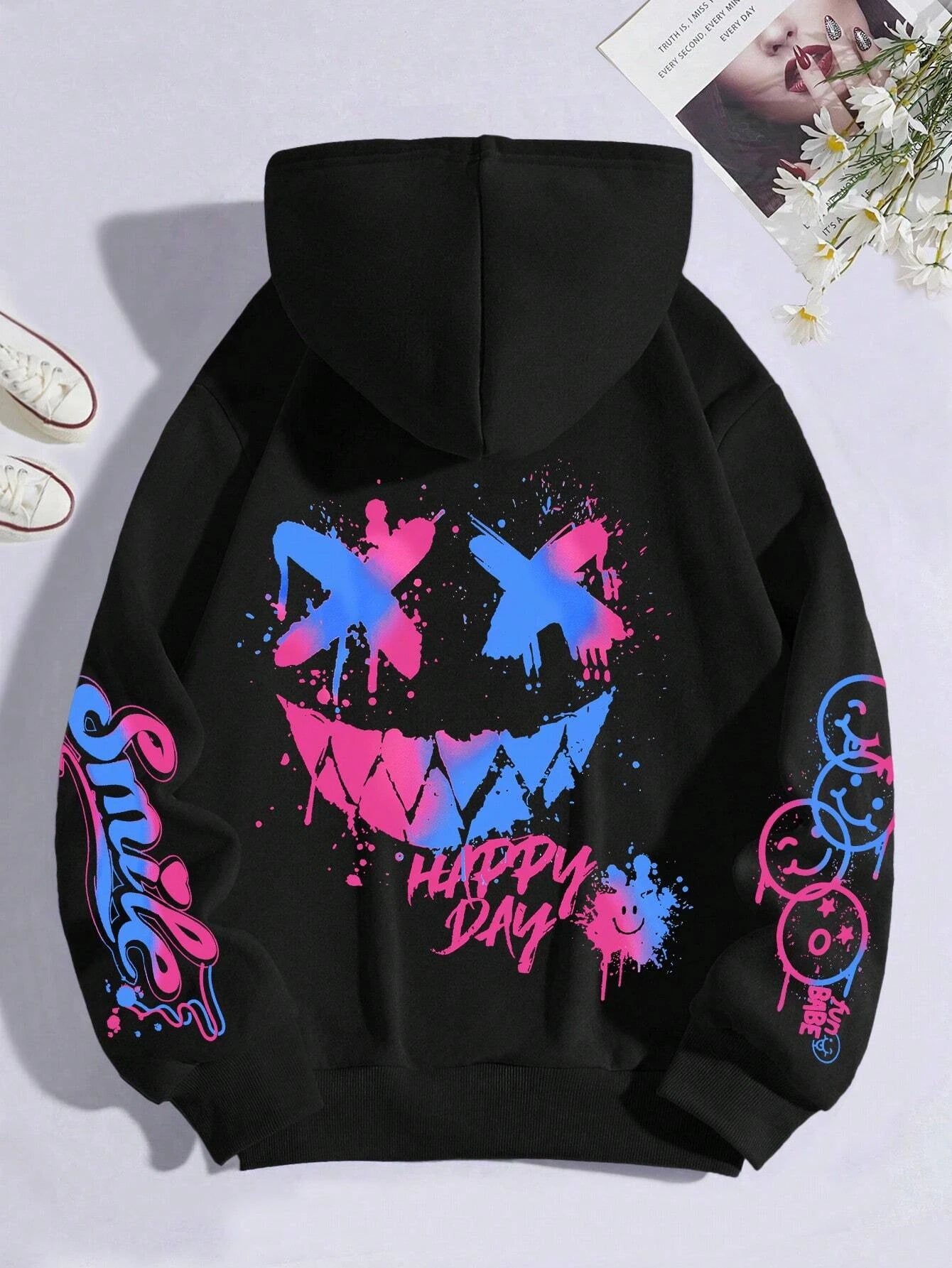 Graffiti Print Hoodie