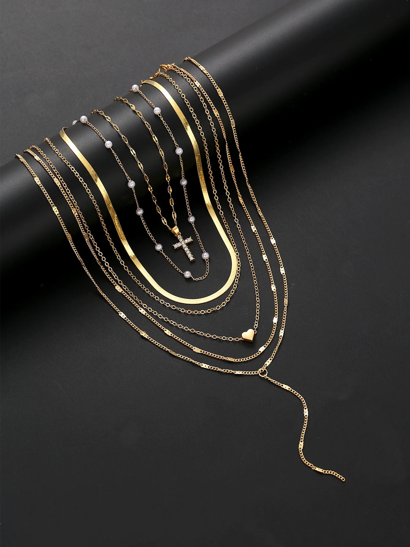 Boho Gold Necklace Set