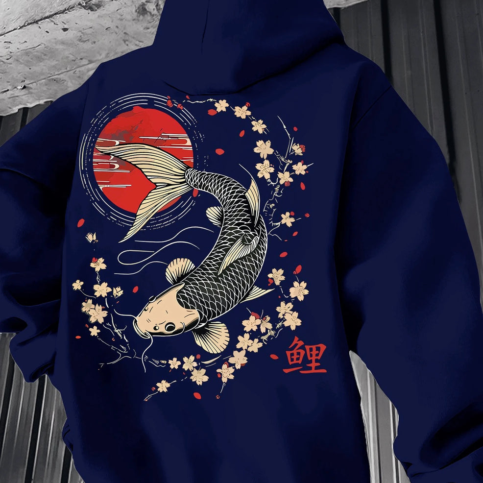 Koi Print Hoodie