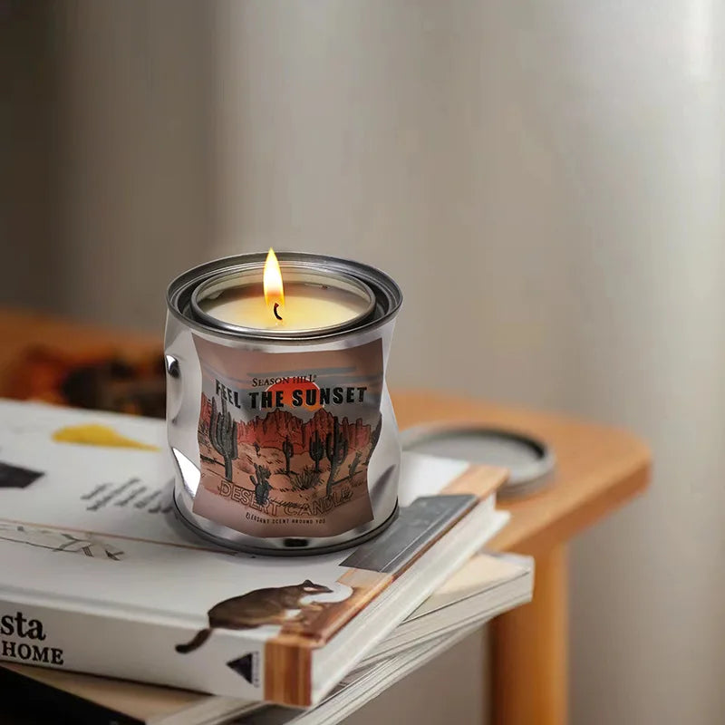 Vintage Tin Aromatherapy Candle