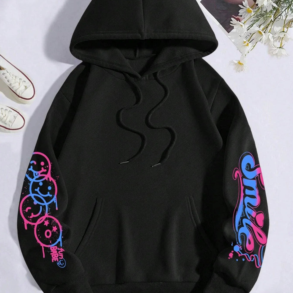 Graffiti Print Hoodie