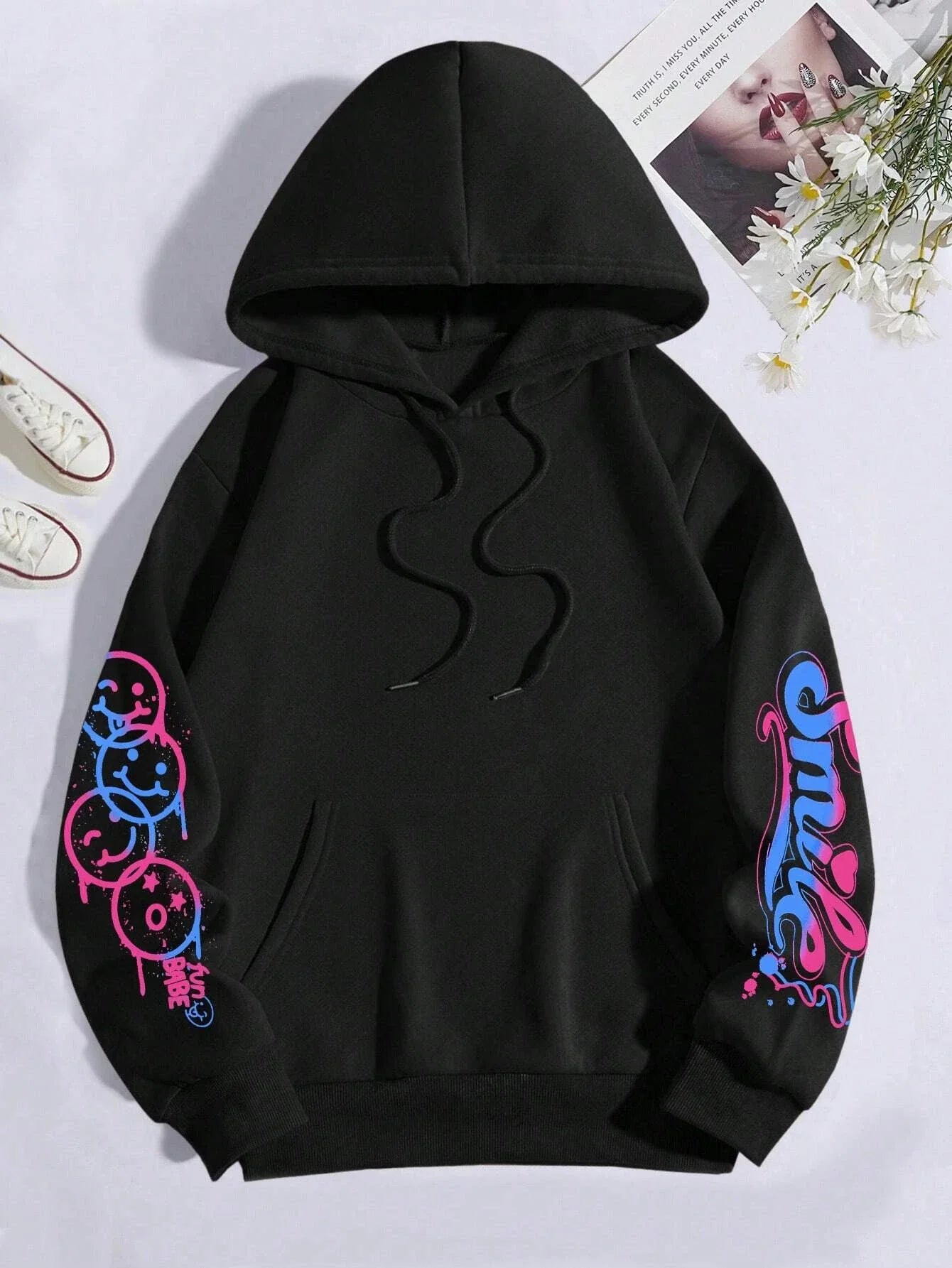 Graffiti Print Hoodie