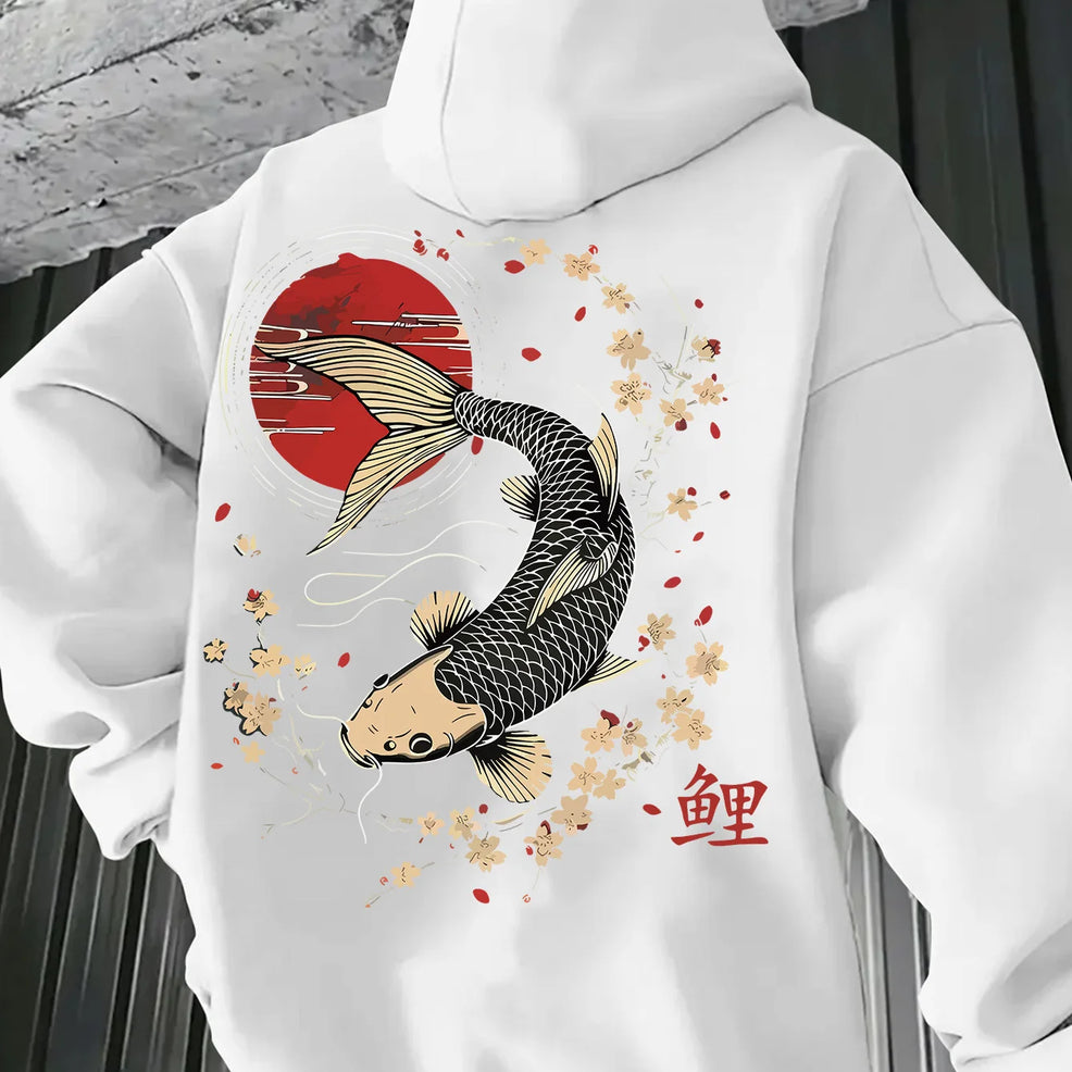 Koi Print Hoodie